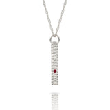 9 carat Solid Gold Textured Bar Necklace-The Diamond Setter