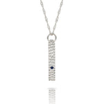 9 carat Solid Gold Textured Bar Necklace-The Diamond Setter