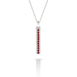 Gold Bar Pave Necklace with Diamonds or Gemstones-The Diamond Setter