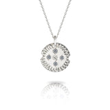 Gold Textured Pendant with Diamonds or Gemstones-The Diamond Setter