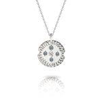 Gold Textured Pendant with Diamonds or Gemstones-The Diamond Setter