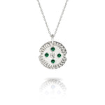 Gold Textured Pendant with Diamonds or Gemstones-The Diamond Setter