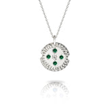 Gold Textured Pendant with Diamonds or Gemstones-The Diamond Setter