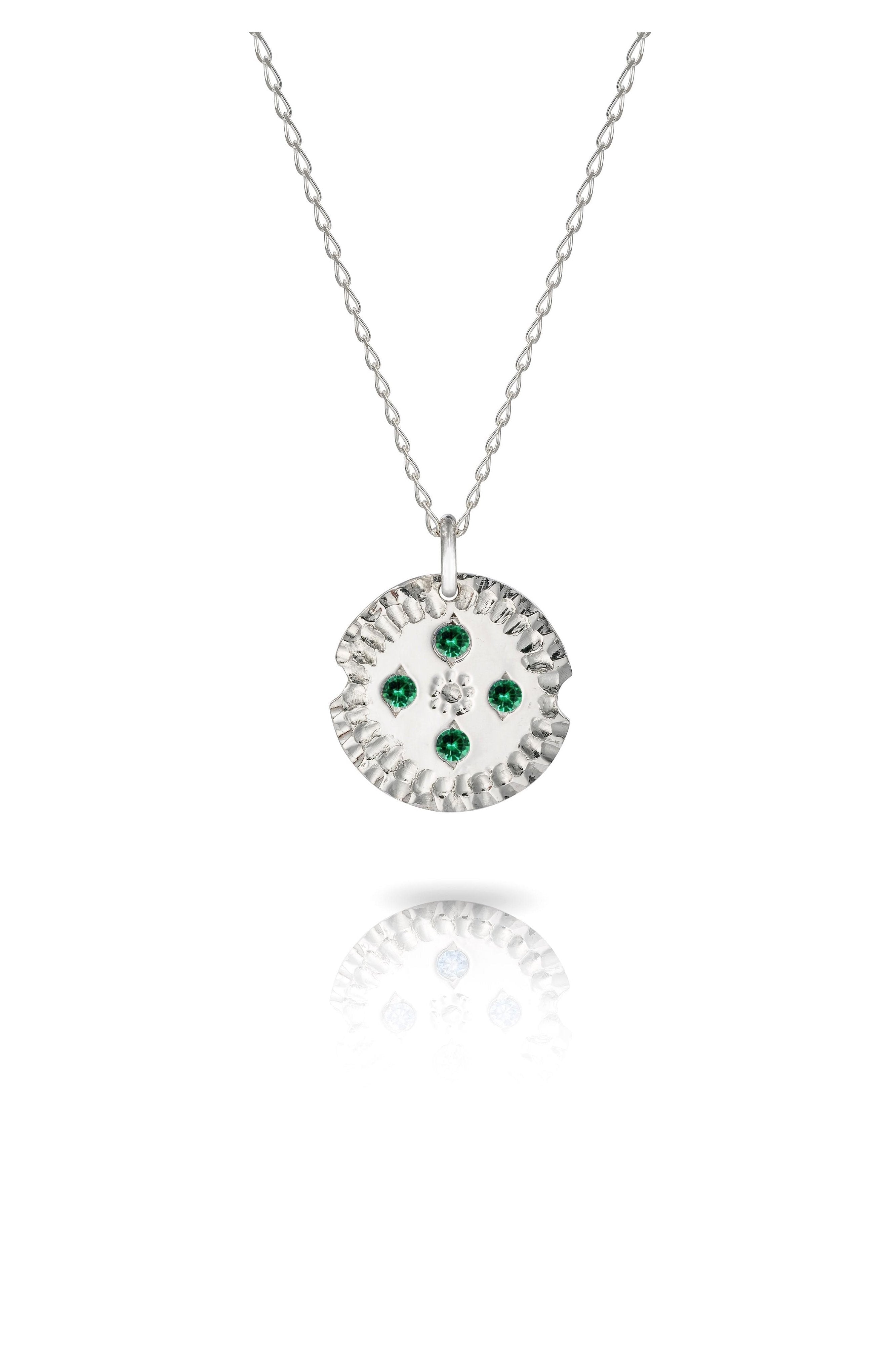 Gold Textured Pendant with Diamonds or Gemstones-The Diamond Setter