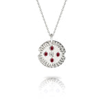 Gold Textured Pendant with Diamonds or Gemstones-The Diamond Setter