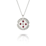 Gold Textured Pendant with Diamonds or Gemstones-The Diamond Setter