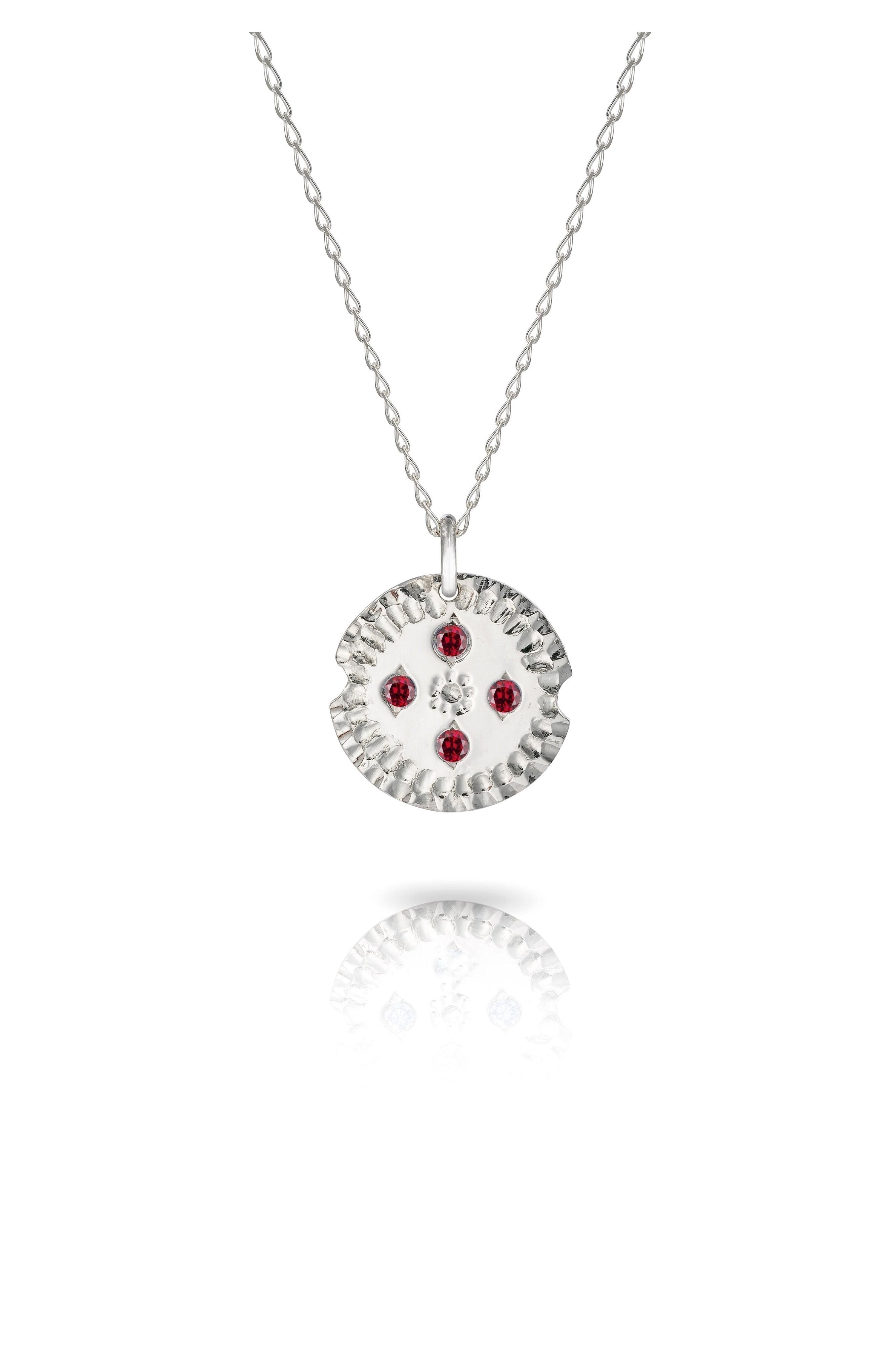 Gold Textured Pendant with Diamonds or Gemstones-The Diamond Setter