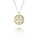 Direction Pendant with Blue Sapphires-The Diamond Setter