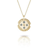 Direction Pendant with Blue Sapphires-The Diamond Setter