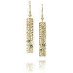Gold Luxury Dog Tag Earrings with Diamonds-The Diamond Setter