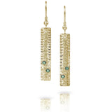 Gold Luxury Dog Tag Earrings with Diamonds-The Diamond Setter
