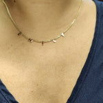 Letter Necklace in 9ct solid gold and 2.1mm diamond cut curb chain-The Diamond Setter