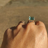 Aquamarine Cocktail Ring in Platinum-The Diamond Setter