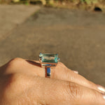 Aquamarine Cocktail Ring in Platinum-The Diamond Setter