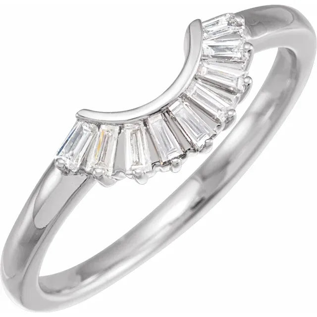 Avior - Tapered Baguette Diamond Contoured Band-The Diamond Setter