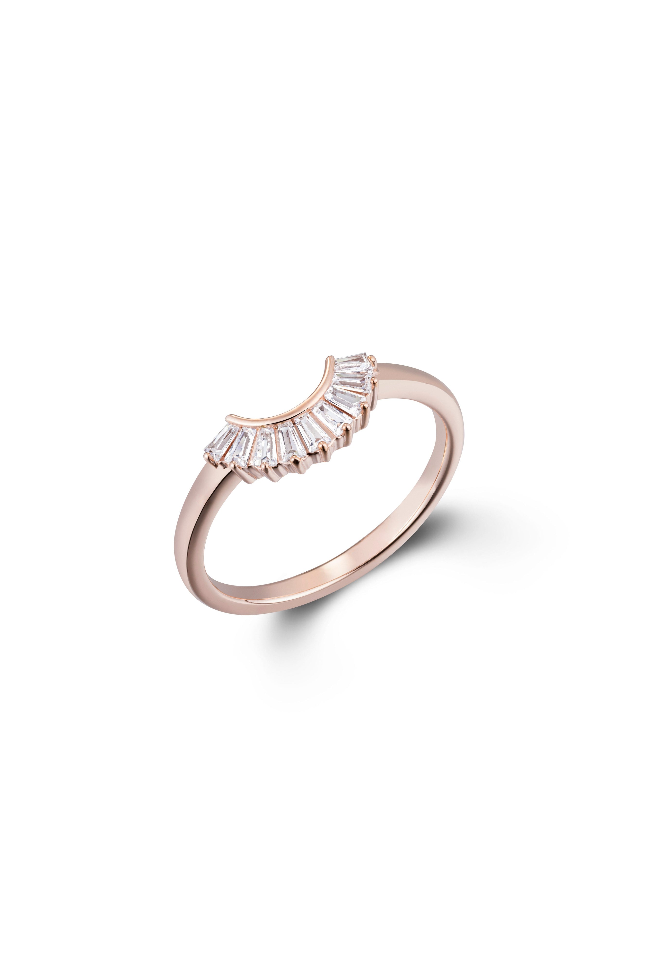 Avior - Tapered Baguette Diamond Contoured Band-The Diamond Setter