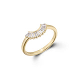Avior - Tapered Baguette Diamond Contoured Band-The Diamond Setter