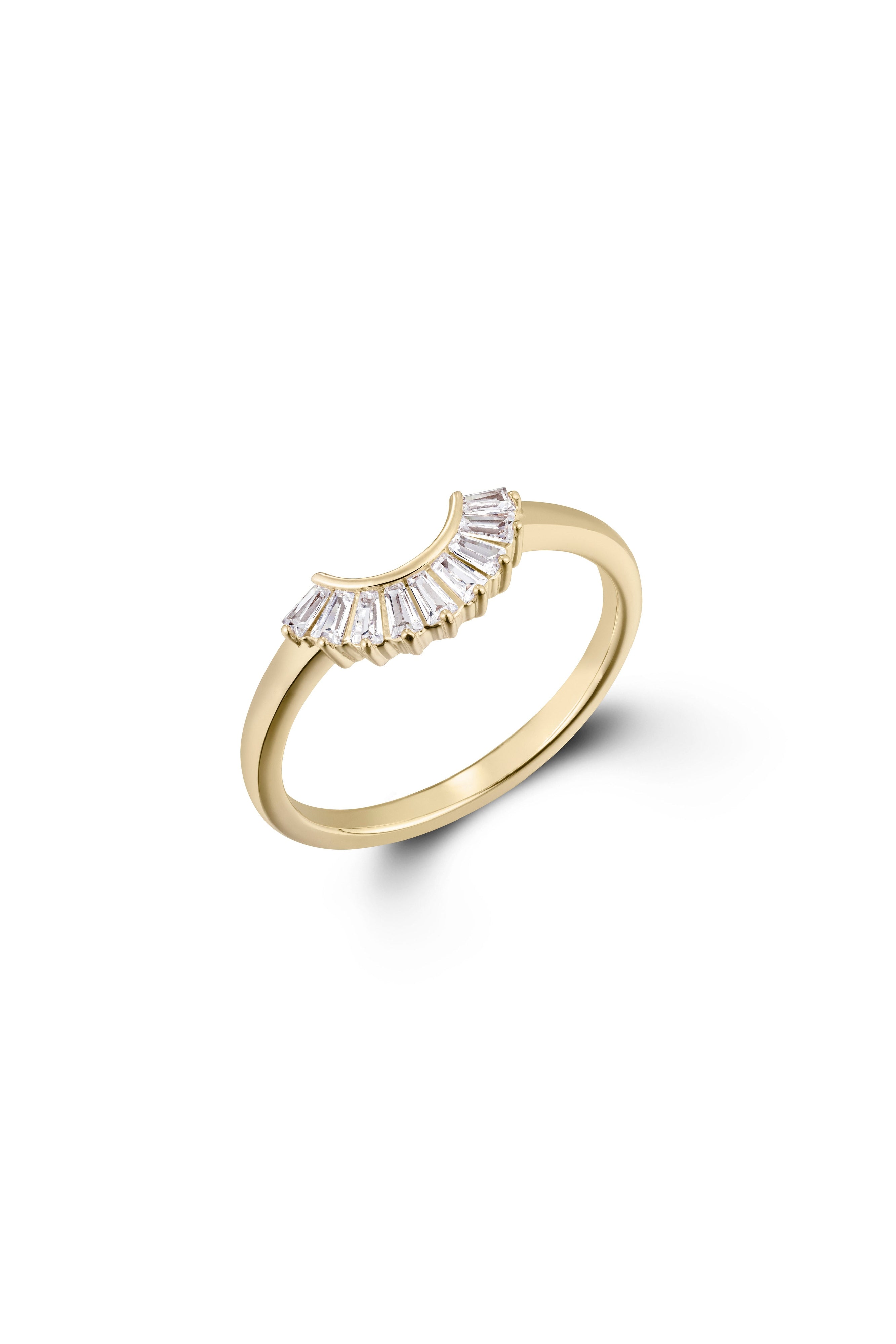 Avior - Tapered Baguette Diamond Contoured Band-The Diamond Setter