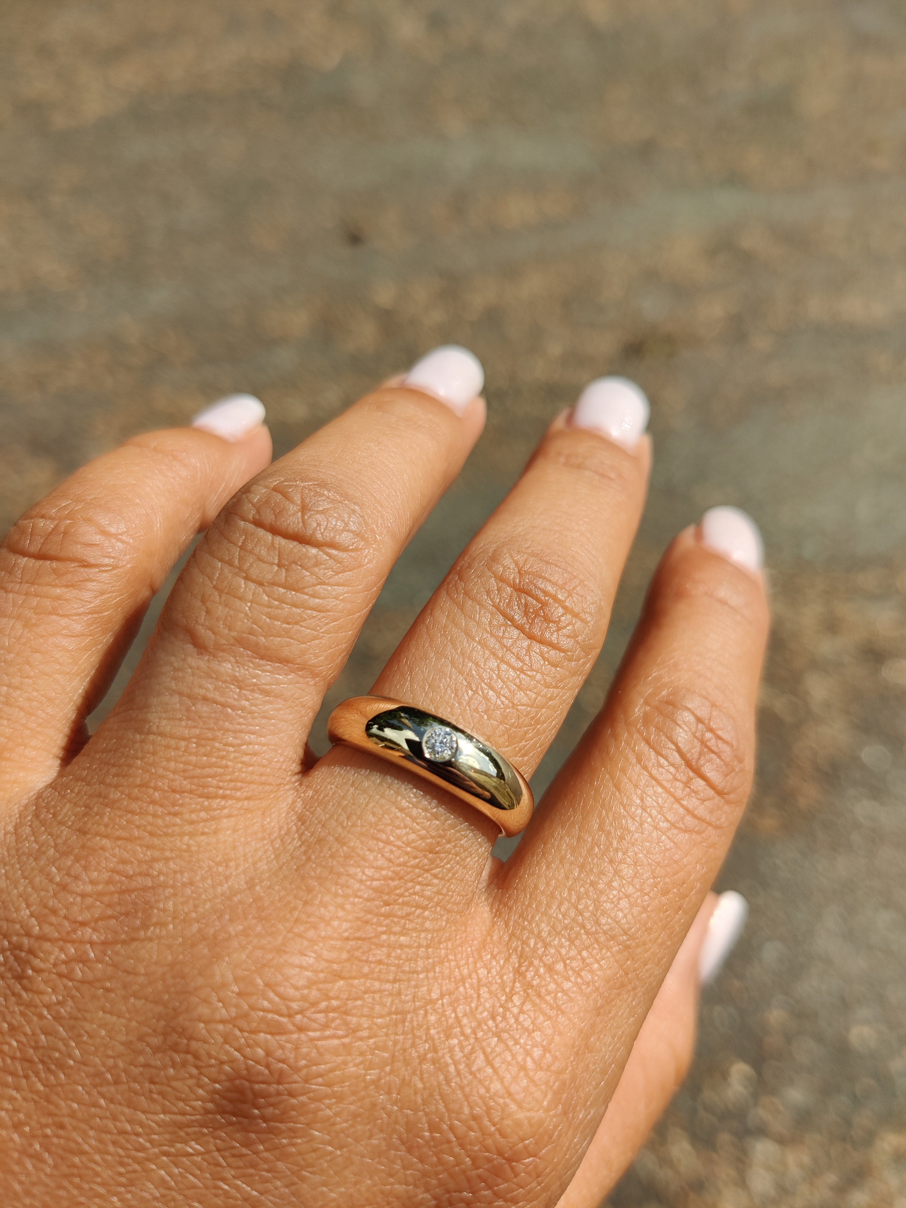 Dome Ring with platinum jubilee hallmark-The Diamond Setter