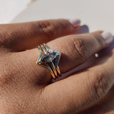 Emily Stacking Ring with Salt and Pepper Marquise Diamond-The Diamond Setter