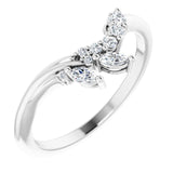 Altair - Floral Contour Band-The Diamond Setter