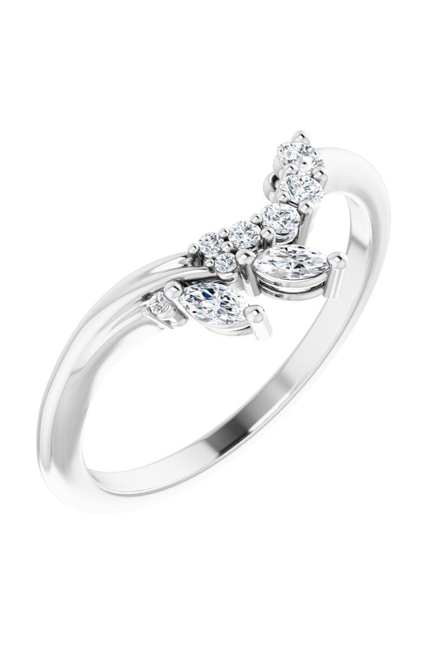Altair - Floral Contour Band-The Diamond Setter