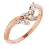 Altair - Floral Contour Band-The Diamond Setter