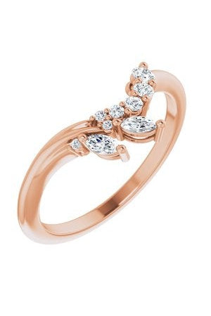Altair - Floral Contour Band-The Diamond Setter