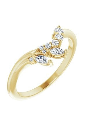 Altair - Floral Contour Band-The Diamond Setter