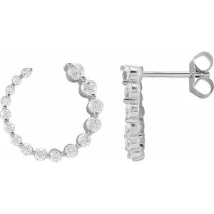 Front Back Diamond Earrings-The Diamond Setter