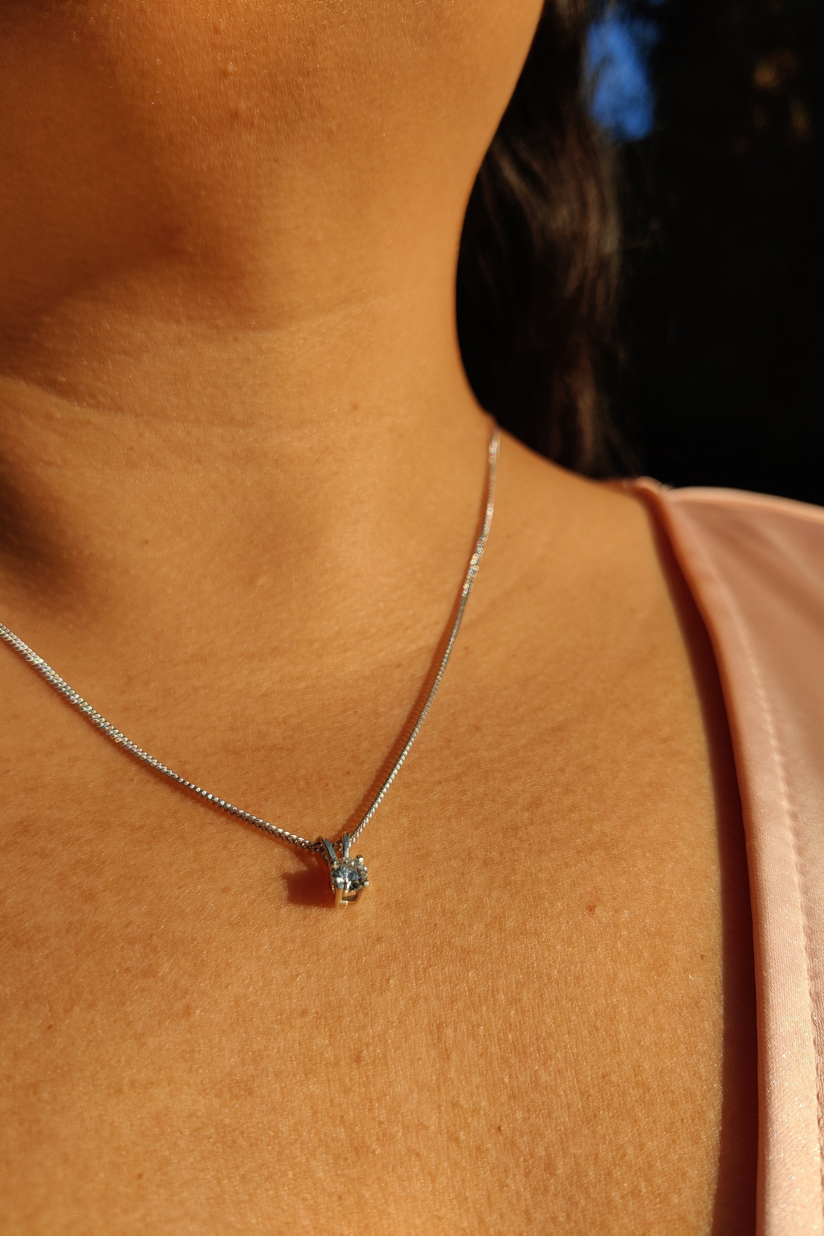 Brilliant Cut Diamond Solitaire Necklace and Pendant-The Diamond Setter