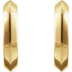 Knife-Edge Huggie Earrings-The Diamond Setter