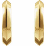 Knife-Edge Huggie Earrings-The Diamond Setter