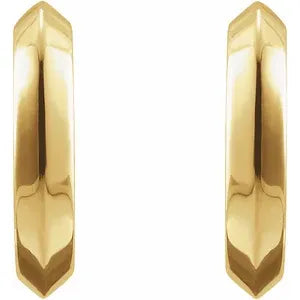 Knife-Edge Huggie Earrings-The Diamond Setter