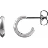 Knife-Edge Huggie Earrings-The Diamond Setter