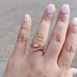 Negative space ring with Pear and Marquise diamonds-The Diamond Setter