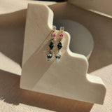 Diamond, Sapphire, Topaz and Aquamarine Drop Earrings-The Diamond Setter