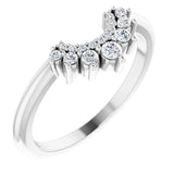 Agena - Round Tapered Diamond Contoured Band-The Diamond Setter