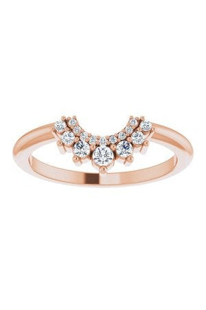 Agena - Round Tapered Diamond Contoured Band-The Diamond Setter