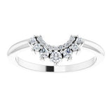 Agena - Round Tapered Diamond Contoured Band-The Diamond Setter