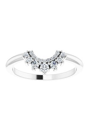 Agena - Round Tapered Diamond Contoured Band-The Diamond Setter