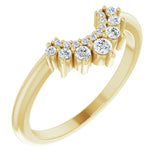 Agena - Round Tapered Diamond Contoured Band-The Diamond Setter