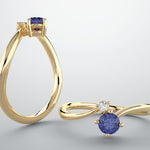 Sapphire and Diamond Petite Ring-The Diamond Setter