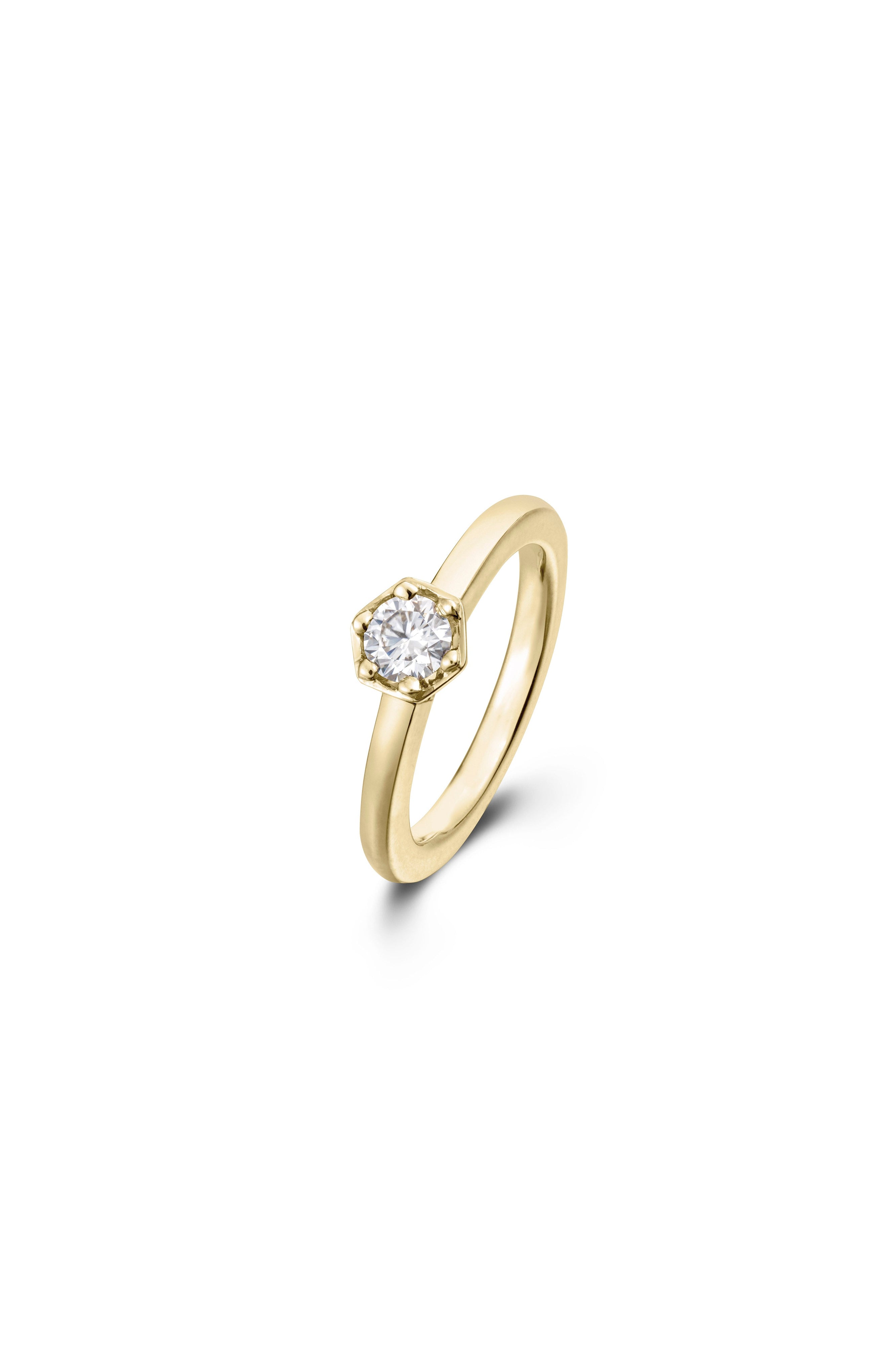 Hex Diamond Engagement Ring-The Diamond Setter