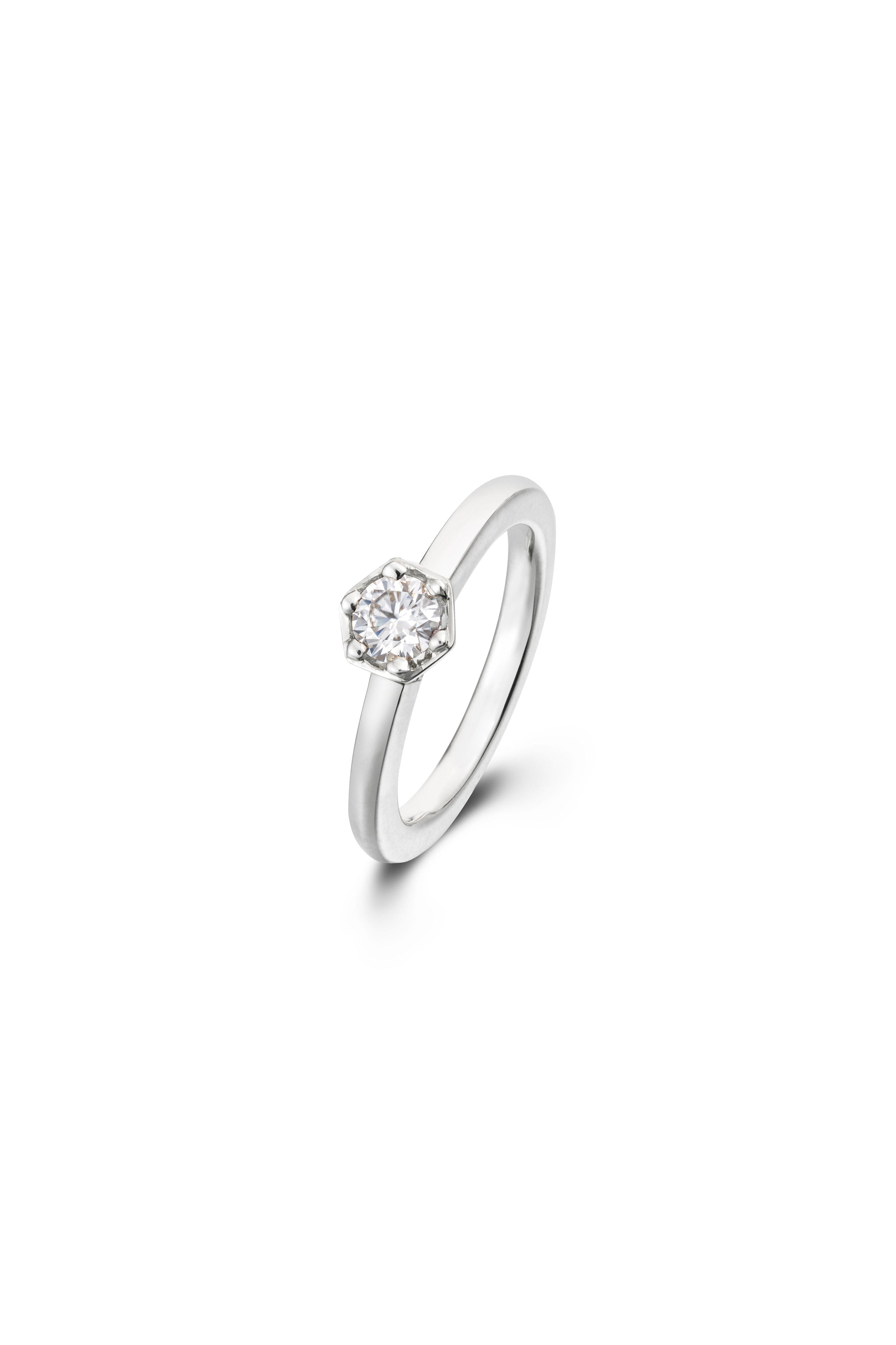 Hex Diamond Engagement Ring-The Diamond Setter