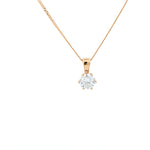 Diamond Solitaire Necklace in 18ct gold-The Diamond Setter