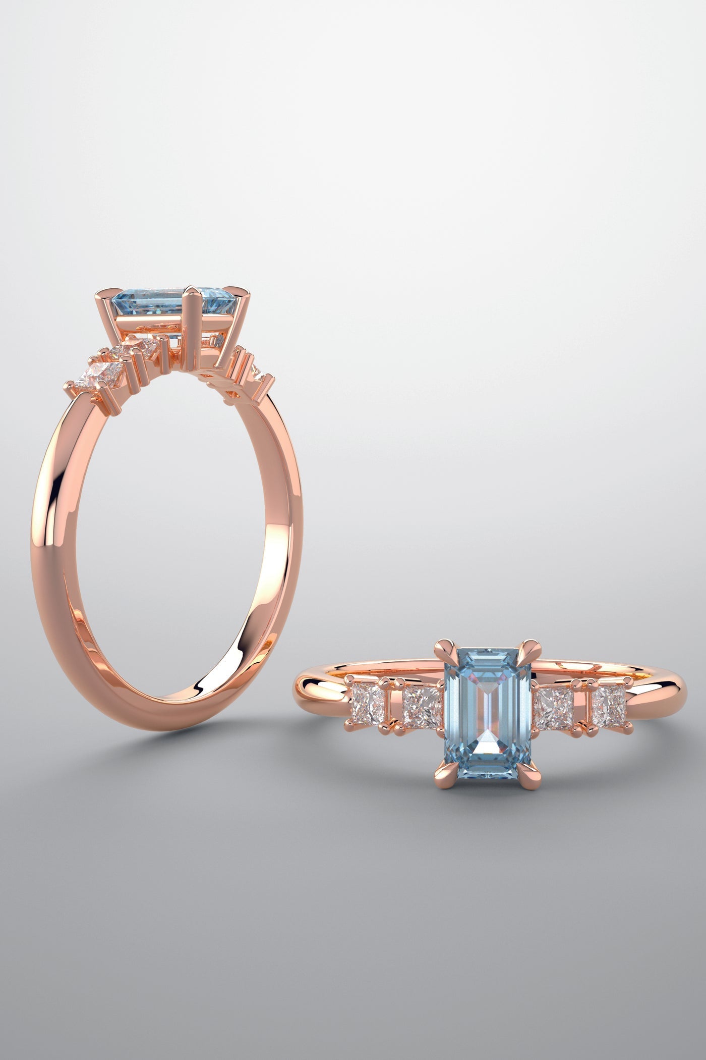 Blue Stone and Diamond Ring-The Diamond Setter