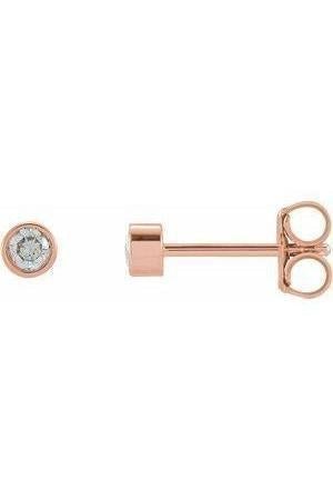 Micro Bezel Set Earrings-The Diamond Setter