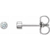 Micro Bezel Set Earrings-The Diamond Setter