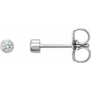 Micro Bezel Set Earrings-The Diamond Setter